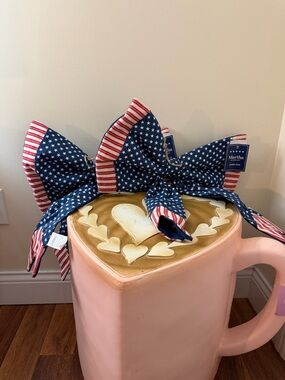 Set of 2 Martha Stewart 4th of July Patriotic Red, White & Blue Bows